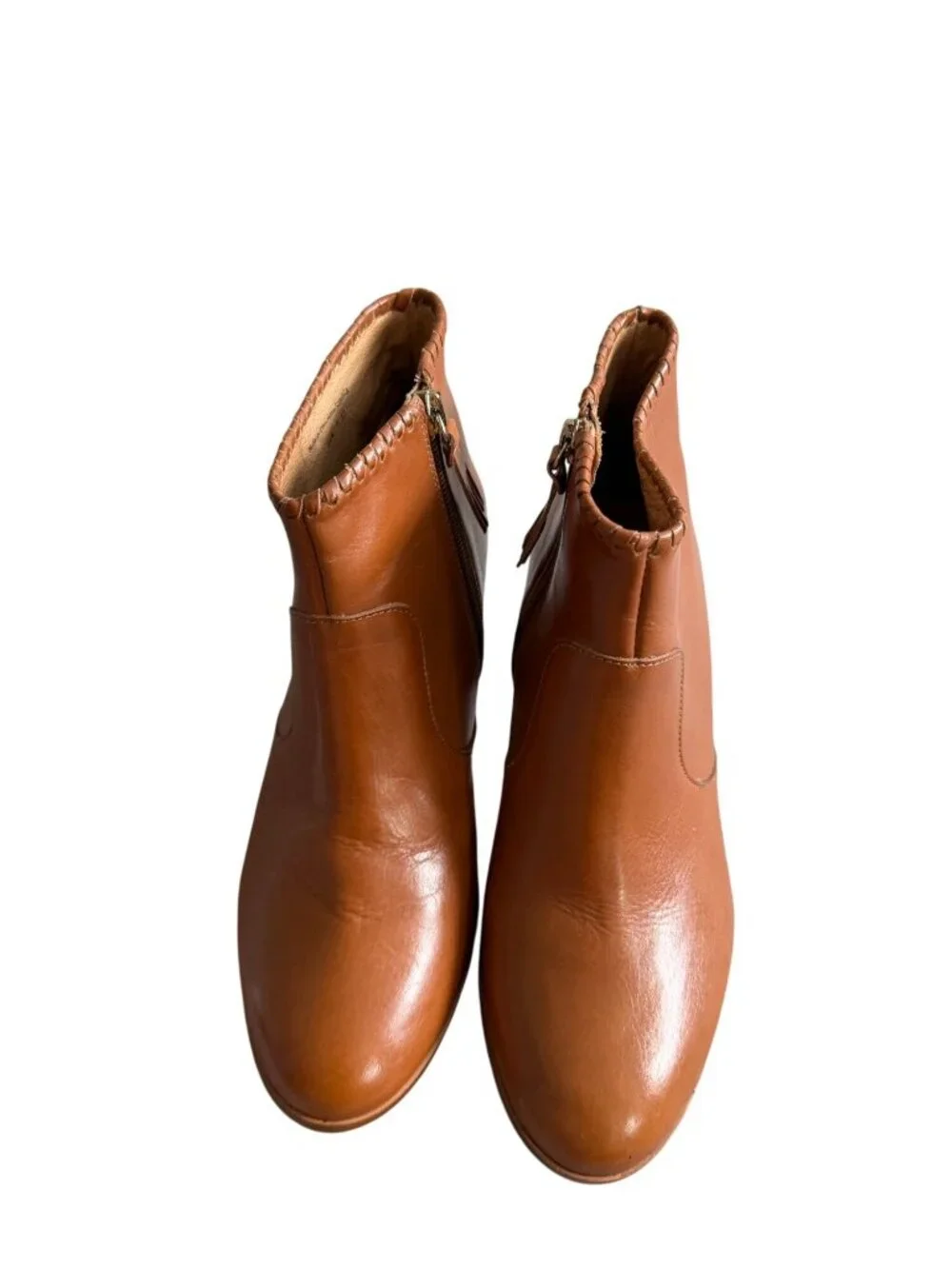 JACK ROGERS Tan Leather Ankle Boots Size 8.5